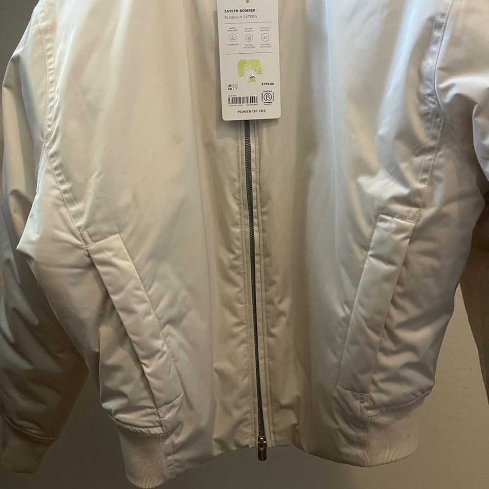 Athleta White Bomber Jacket